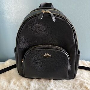 Coach Black Pebbled Leather Court Backpack